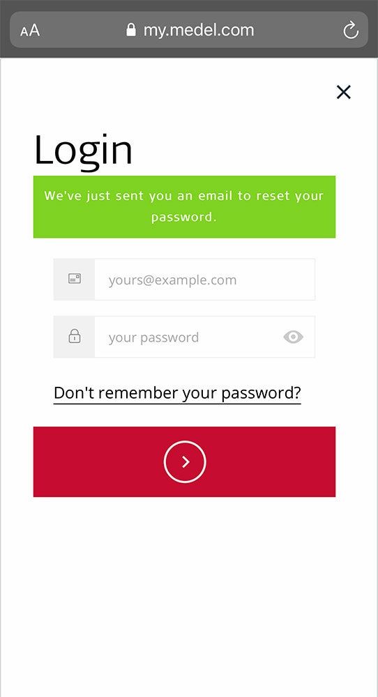 Mobile Password Reset